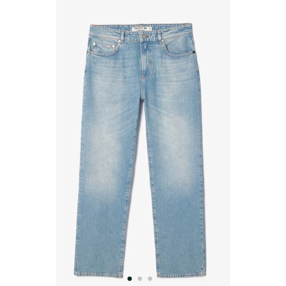 LACOSTE 5 POCKET STRAIGHT CUT INDIGO JEANS IN SIZE 32 X 32